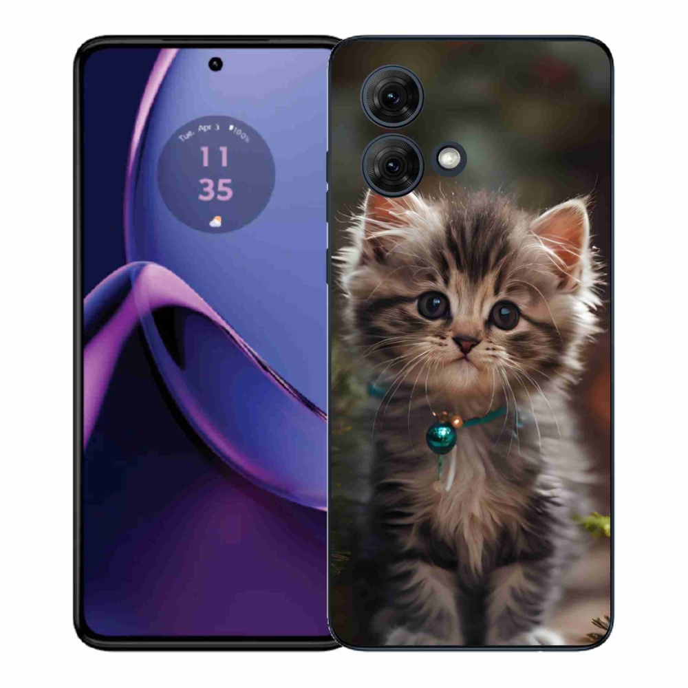 Gél borítás mmCase Motorola Moto G84 5G - aranyos cica 11