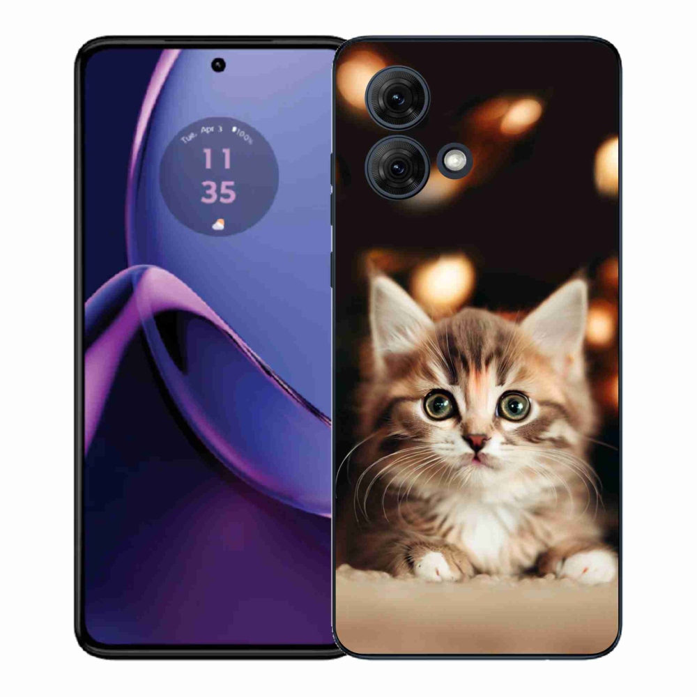 Zselés borítás mmCase Motorola Moto G84 5G - aranyos cica 2