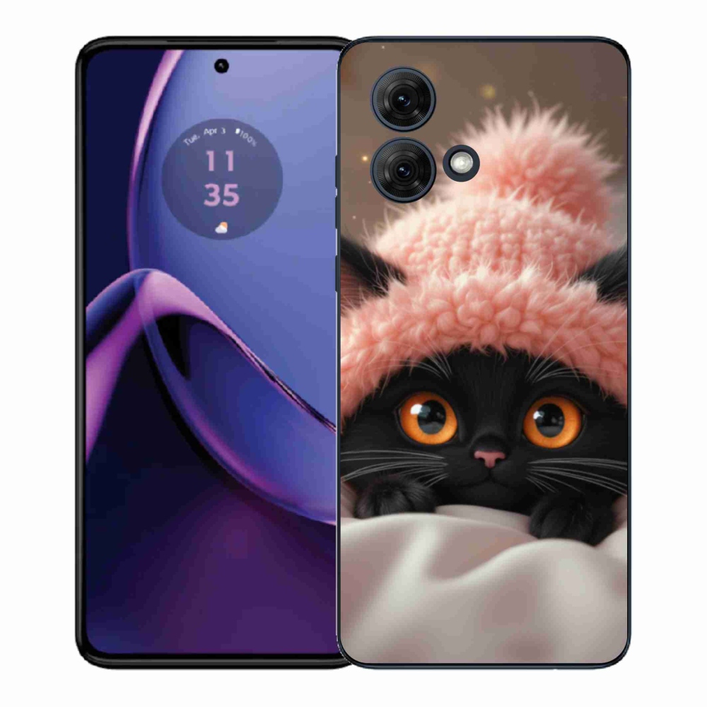 Gél borítás mmCase Motorola Moto G84 5G - aranyos cica 7