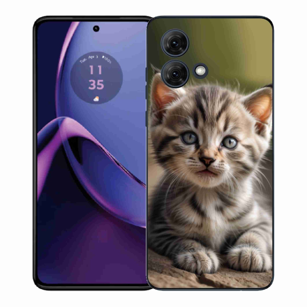 Gél borítás mmCase Motorola Moto G84 5G - aranyos cica 9