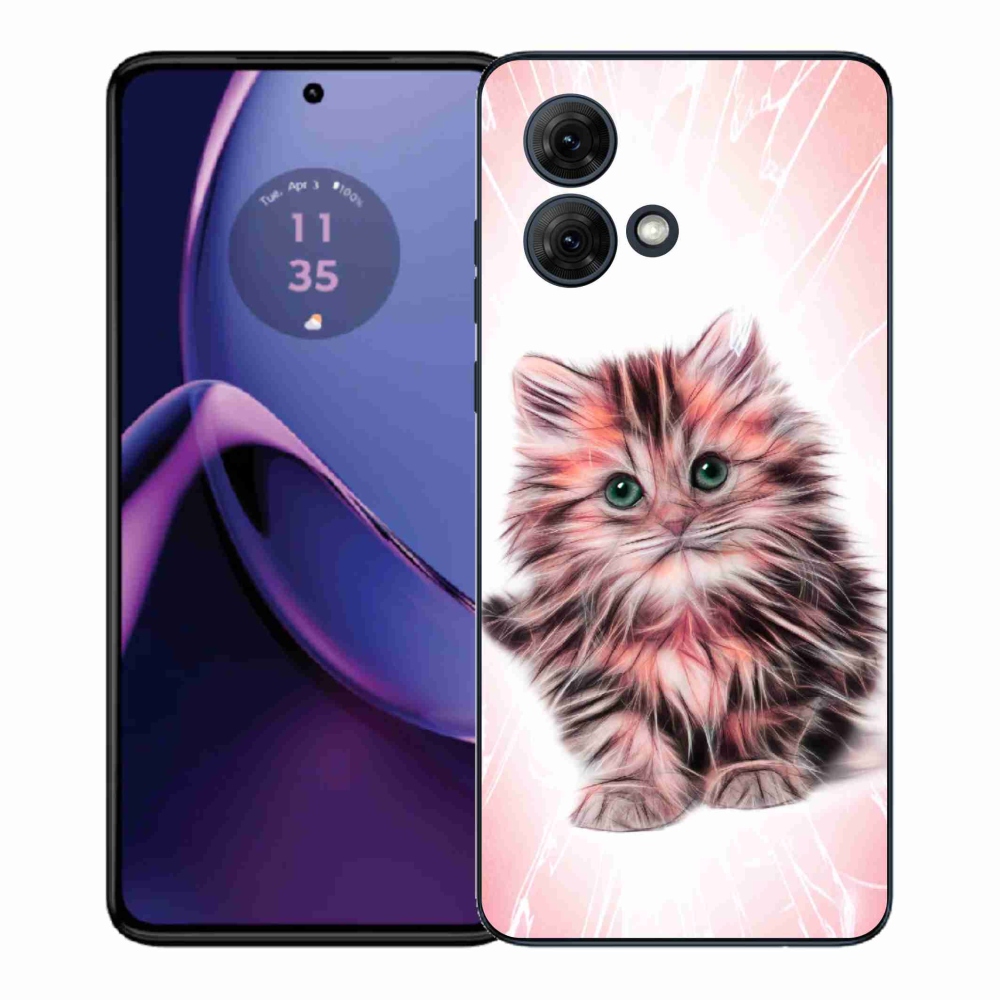 Gél védőhuzat mmCase Motorola Moto G84 5G - aranyos cica