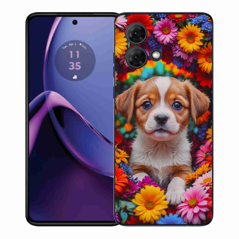 Zselés borítás mmCase a Motorola Moto G84 5G-hez - aranyos kiskutya