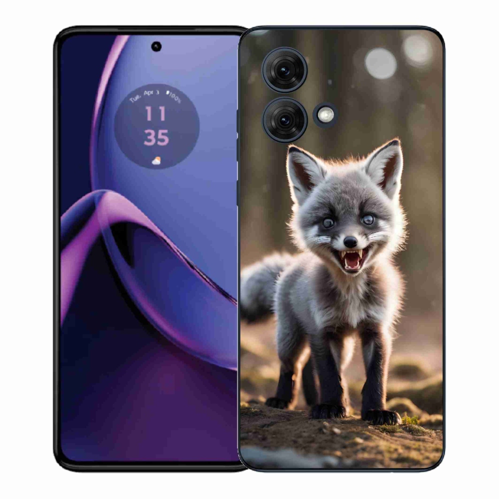 Gél védőburkolat mmCase Motorola Moto G84 5G - angry fox - dühös róka