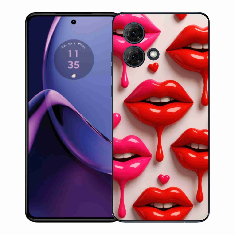 Gél védőburkolat mmCase a Motorola Moto G84 5G készülékhez - ajkak 2