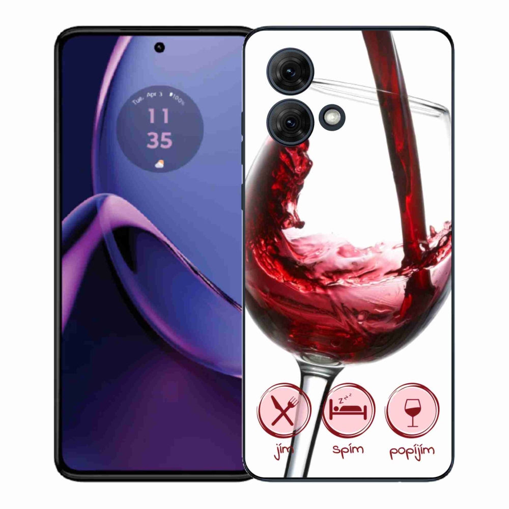 Zselés borítás mmCase Motorola Moto G84 5G - borospohár piros