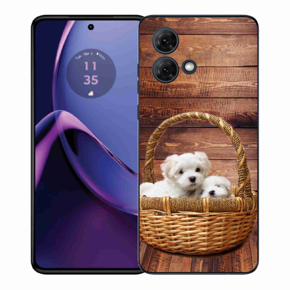Zselés borítás mmCase Motorola Moto G84 5G - kölyökkutyákhoz