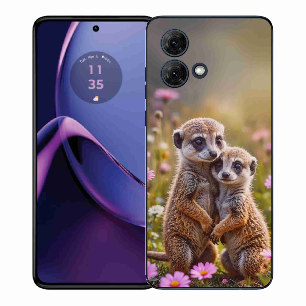 Gél védőburkolat mmCase a Motorola Moto G84 5G - szurikátás duóhoz