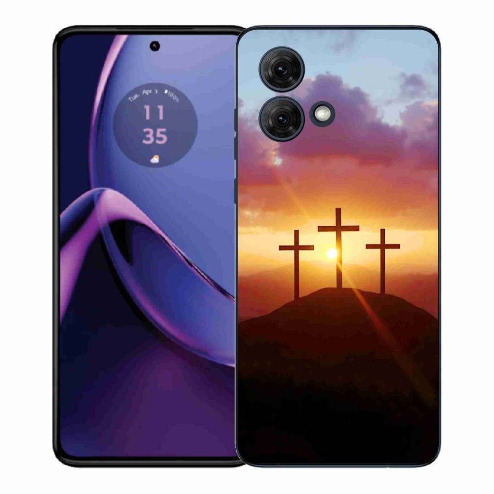 Gél védőburkolat mmCase a Motorola Moto G84 5G-hez - három kereszt