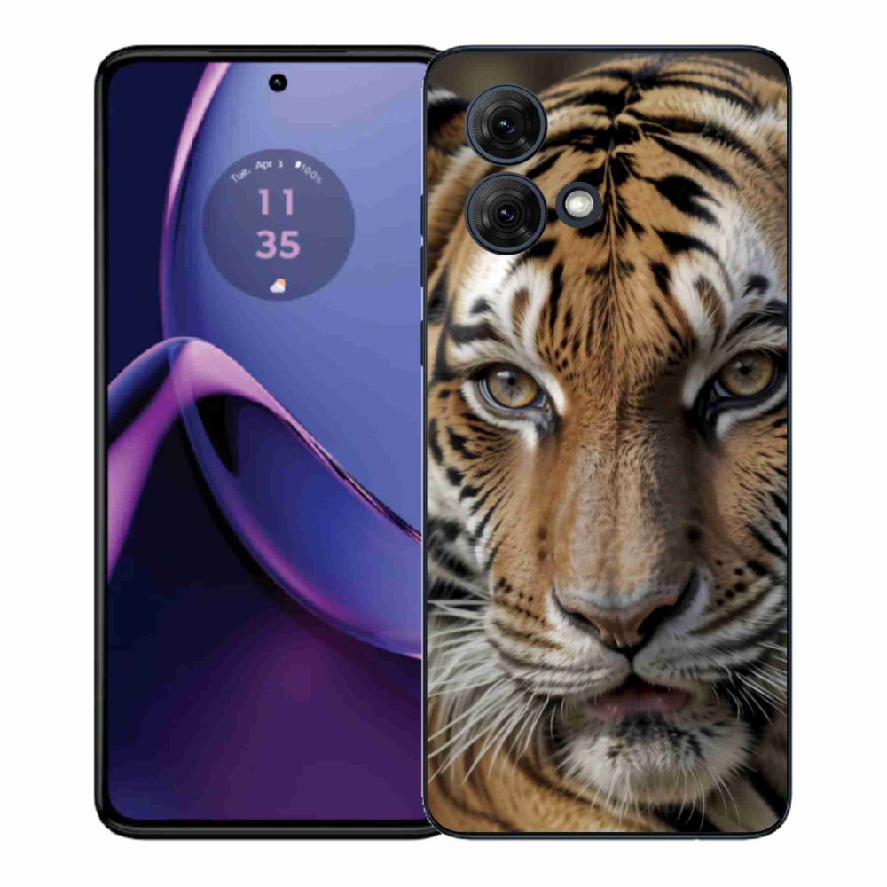 Zselés borítás mmCase a Motorola Moto G84 5G készülékhez - tigris nézet