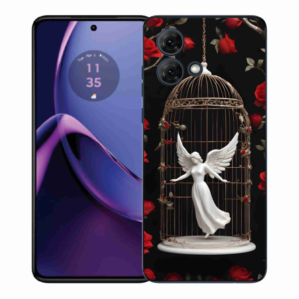 Gél védőburkolat mmCase a Motorola Moto G84 5G-hez - csapdába esett angyal