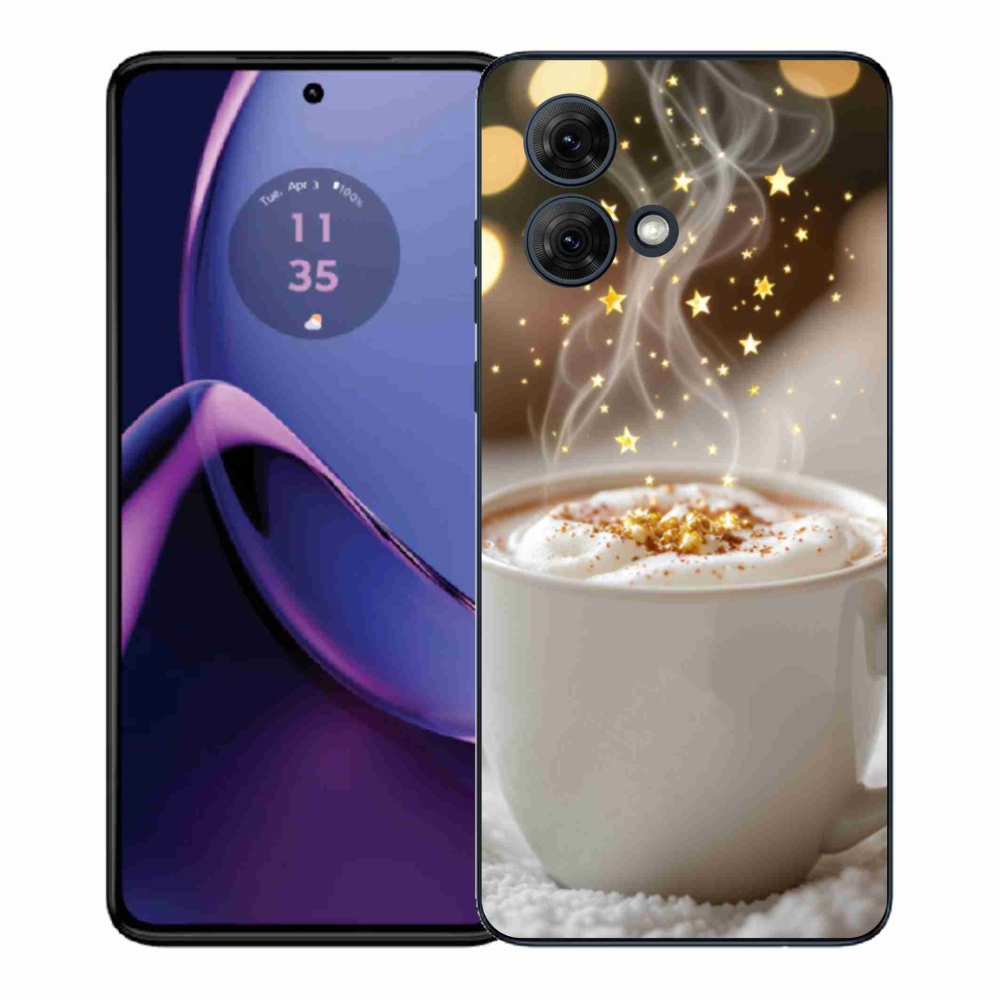 Gél borítás mmCase Motorola Moto G84 5G - Karácsonyi forró ital