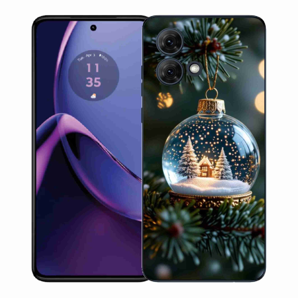 Gél borítás mmCase Motorola Moto G84 5G - Karácsonyi gömbök 2