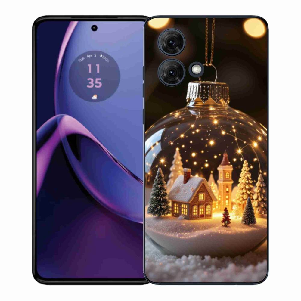 Gél borítás mmCase Motorola Moto G84 5G - Karácsonyi gömbök 3