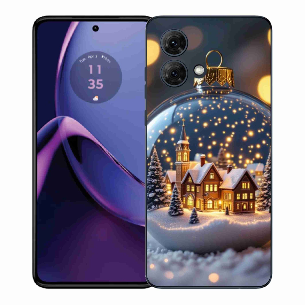 Gél borítás mmCase Motorola Moto G84 5G - Karácsonyi gömbök 4