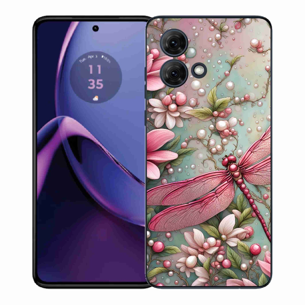 Zselés borítás mmCase a Motorola Moto G84 5G készülékhez - szitakötő
