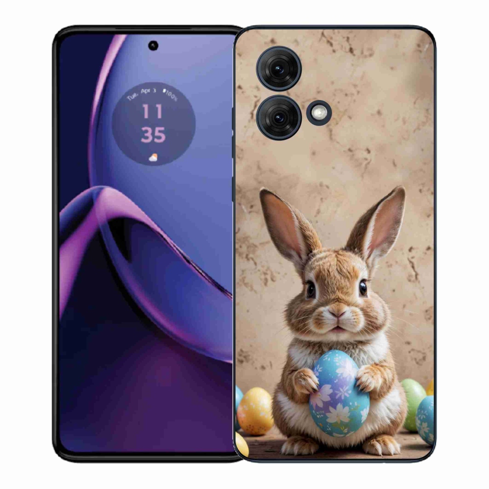 Zselés borítás mmCase Motorola Moto G84 5G - Húsvéti nyuszi