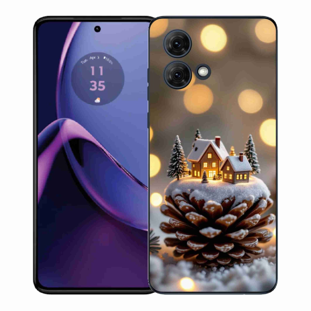 Zselés borítás mmCase Motorola Moto G84 5G - téli falu