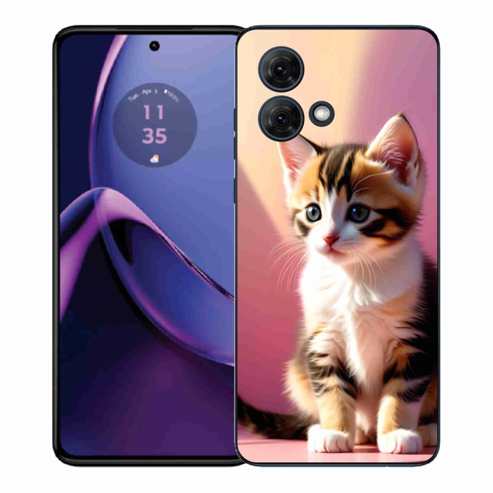 Zselés borítás mmCase a Motorola Moto G84 5G készülékhez - kíváncsi cica 2