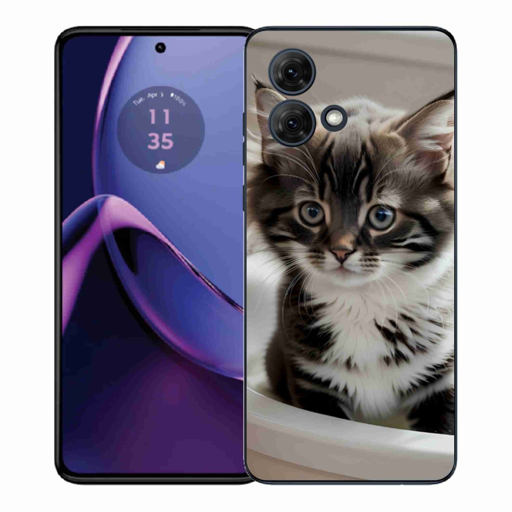 Gél védőhuzat mmCase Motorola Moto G84 5G - kíváncsi cica