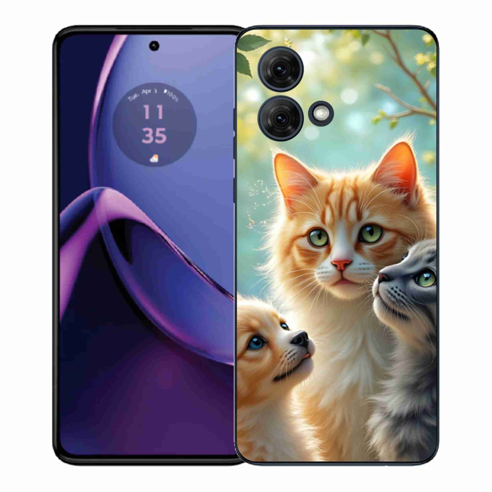 Zselés borítás mmCase a Motorola Moto G84 5G - állati barátság 2