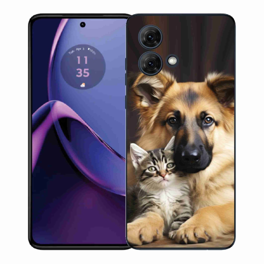 Zselés borítás mmCase Motorola Moto G84 5G - állatbarátság