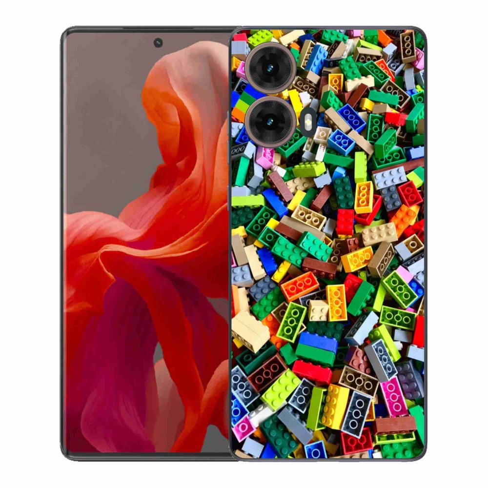 Zselés borítás mmCase a Motorola Moto G85 5G készülékhez - színes építőelemek