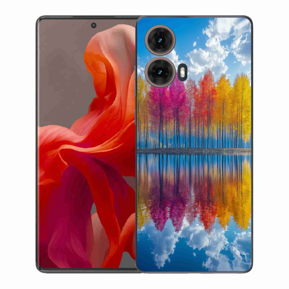 Zselés borítás mmCase Motorola Moto G85 5G - színes fákhoz