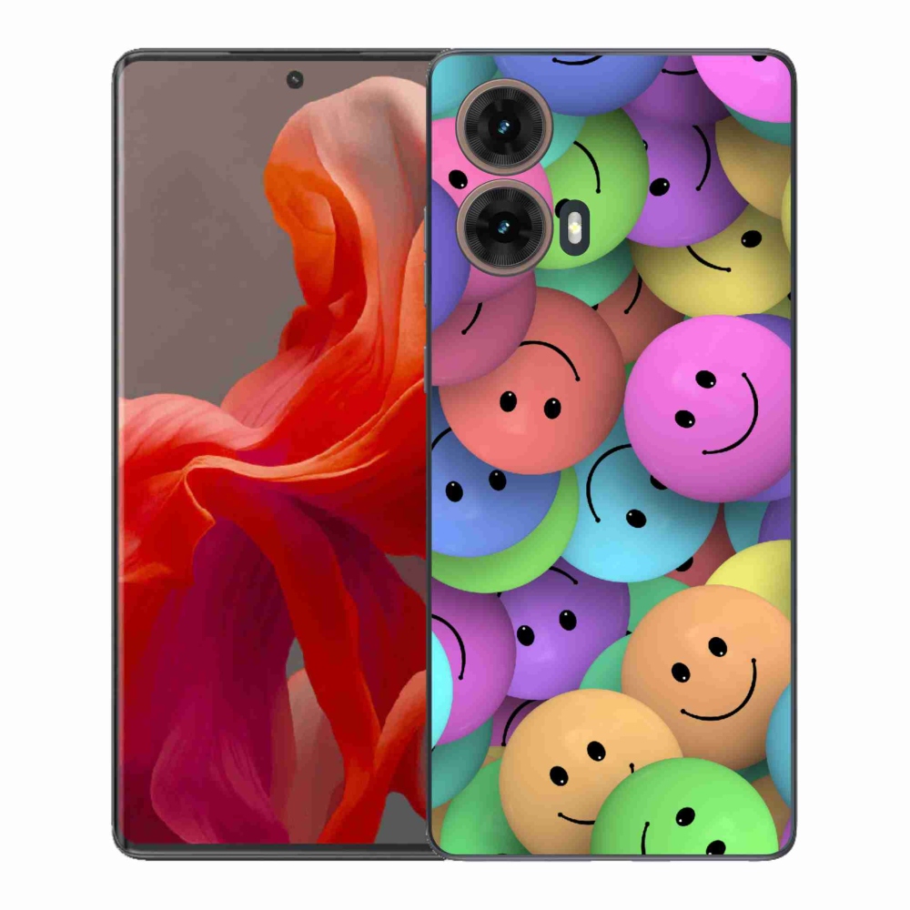 Zselés borítás mmCase Motorola Moto G85 5G - színes smiley-khoz