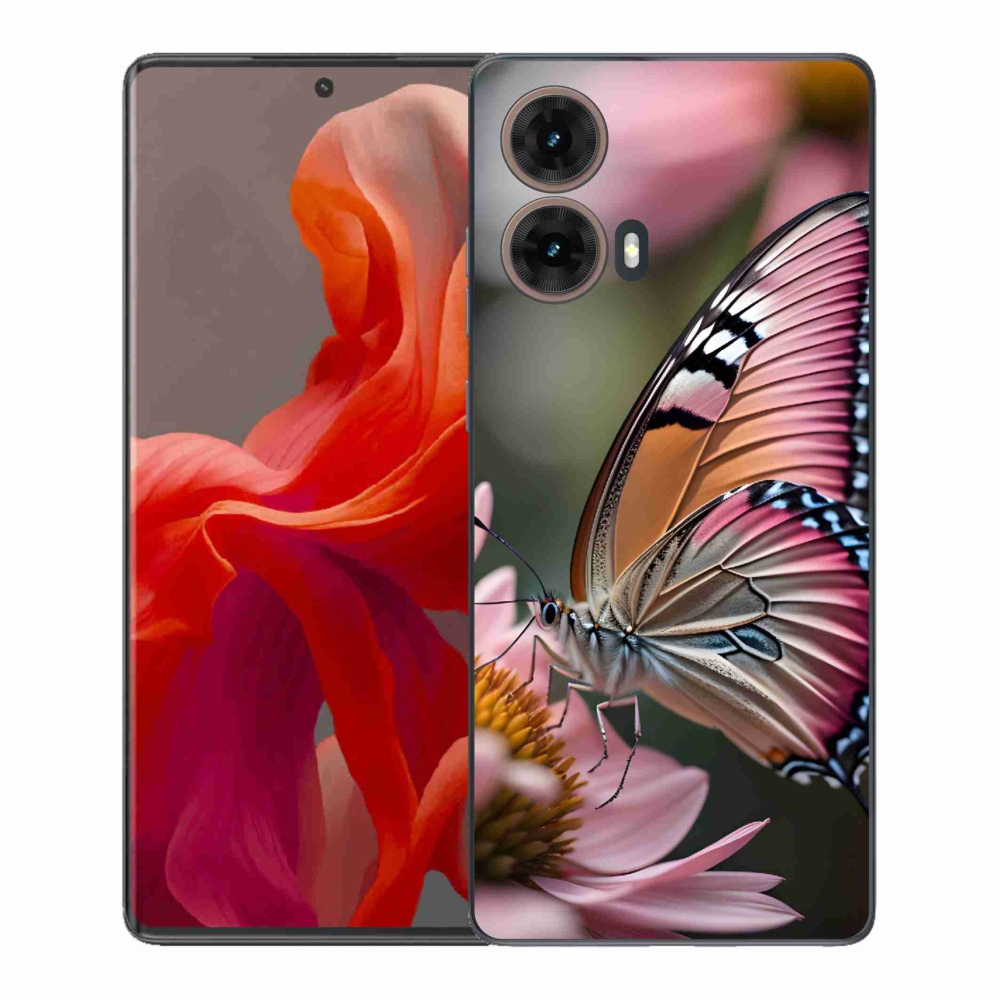 Gél védőburkolat mmCase a Motorola Moto G85 5G készülékhez - színes pillangó