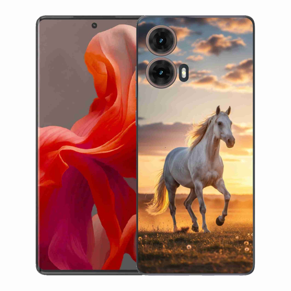 Gél borítás mmCase Motorola Moto G85 5G - futó fehér ló 2