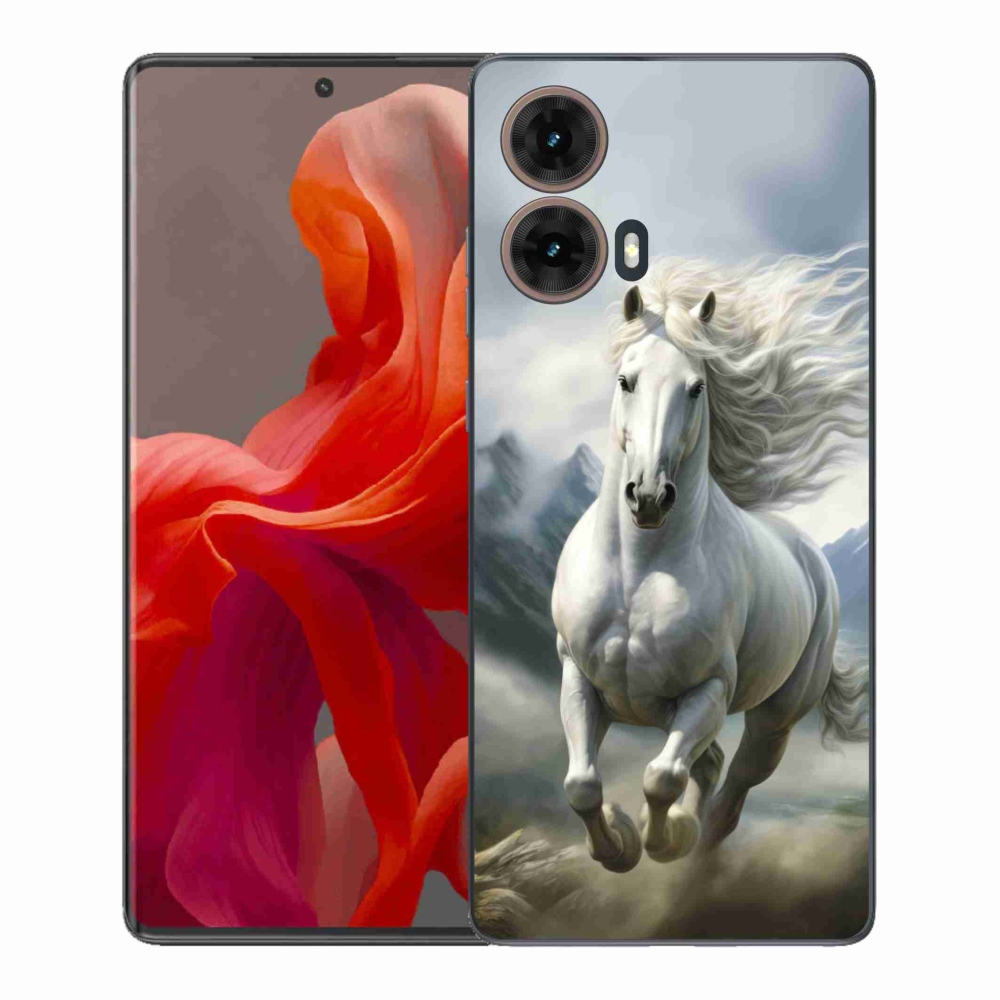 Gél borítás mmCase Motorola Moto G85 5G - futó fehér ló 3