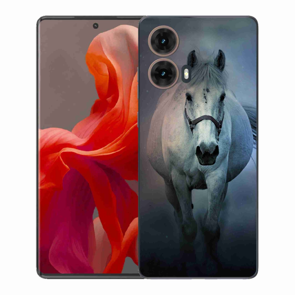 Gél borítás mmCase a Motorola Moto G85 5G - futó fehér lóhoz