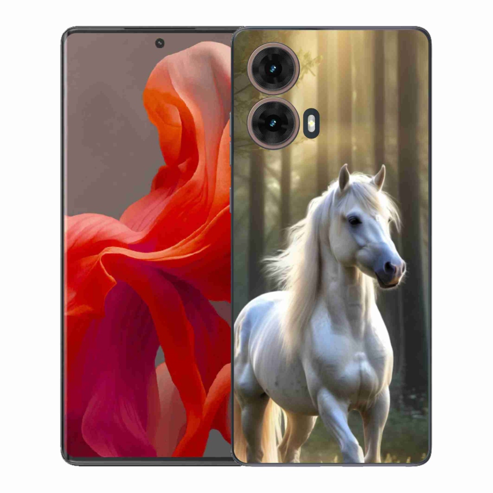 Zselés borítás mmCase Motorola Moto G85 5G - fehér ló 3