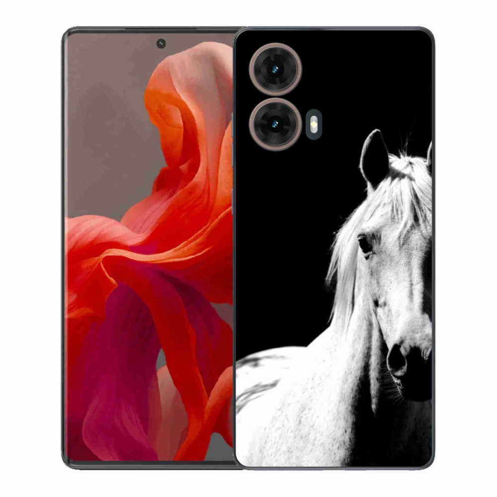 Zselés borítás mmCase Motorola Moto G85 5G - fehér ló 5