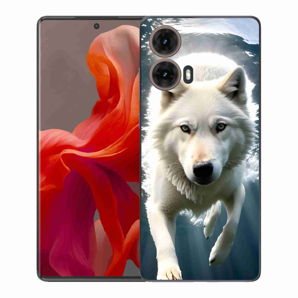 Gél védőburkolat mmCase Motorola Moto G85 5G - fehér farkas