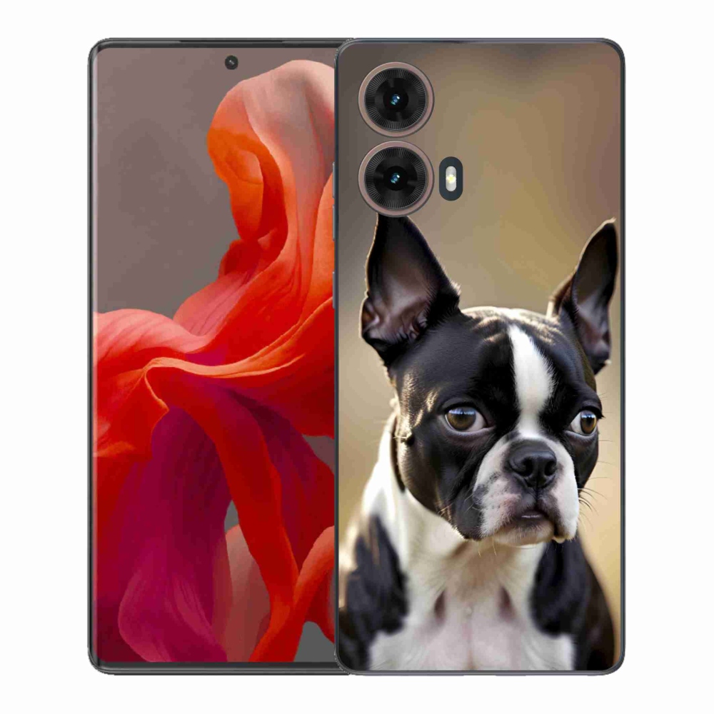 Gél védőburkolat mmCase Motorola Moto G85 5G - Boston Terrierhez