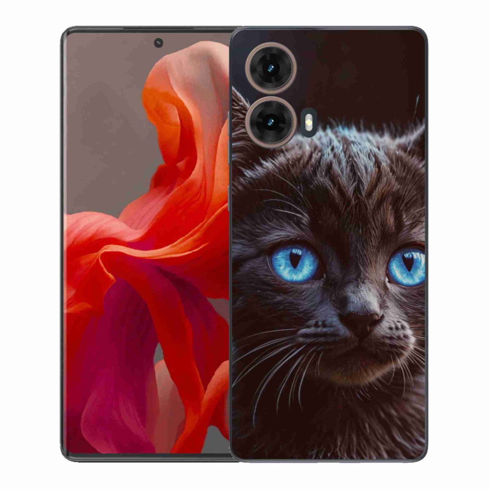 Gél védőhuzat mmCase Motorola Moto G85 5G - fekete cica 2