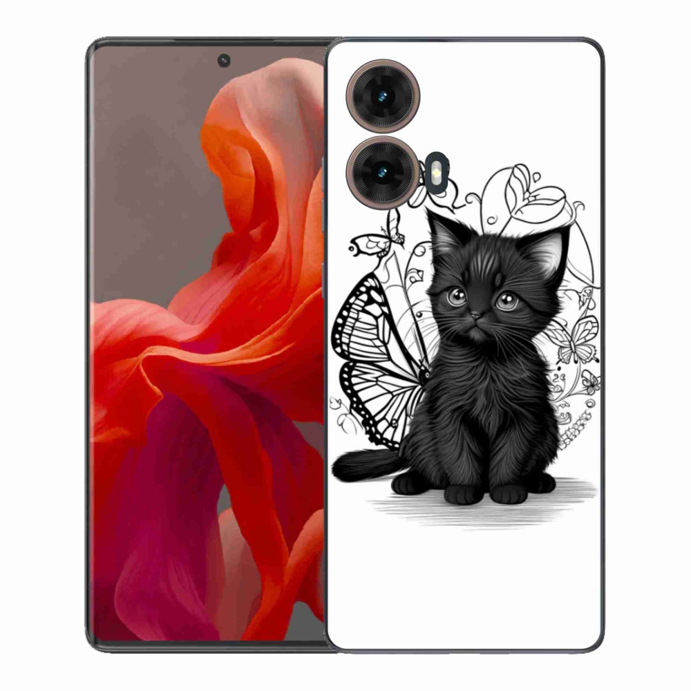 Gél védőhuzat mmCase Motorola Moto G85 5G - fekete cica