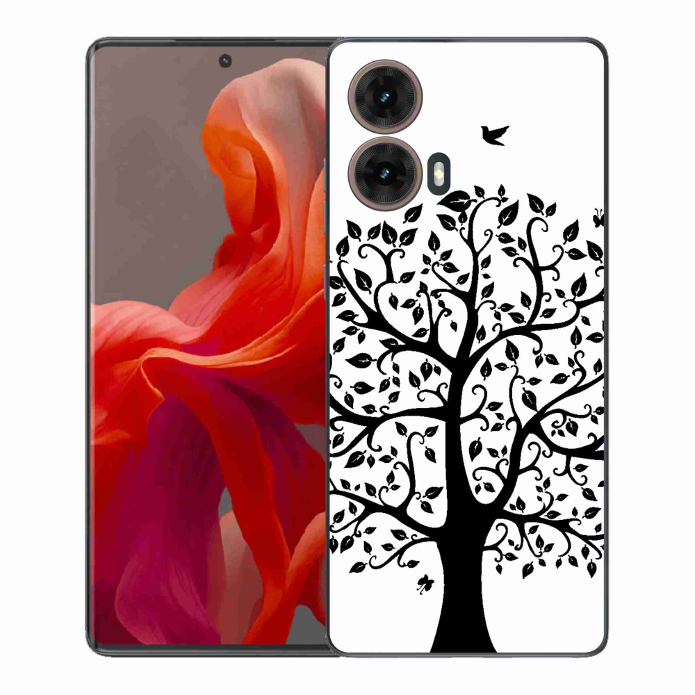 Zselés borítás mmCase Motorola Moto G85 5G - fekete és fehér fa