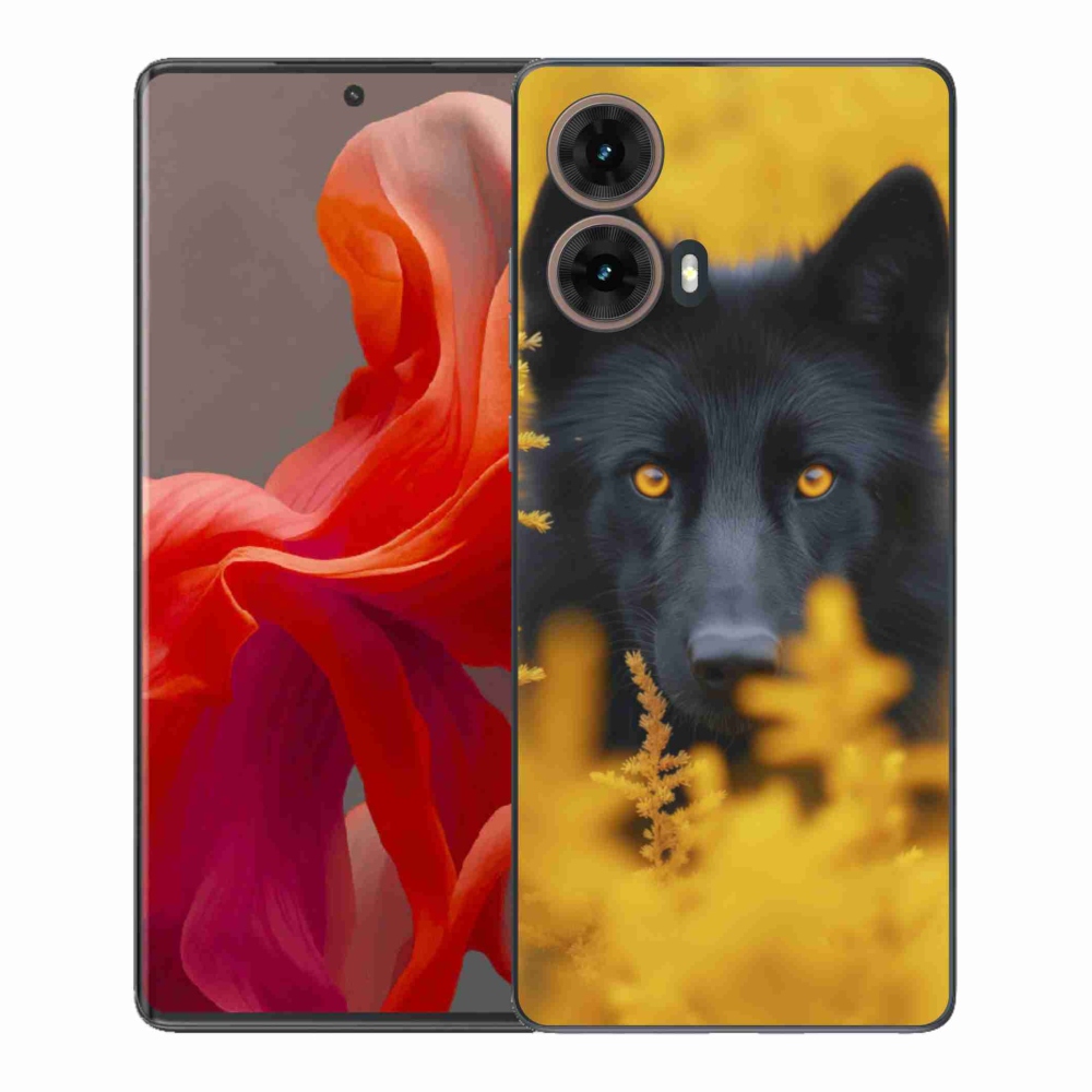 Gél védőburkolat mmCase Motorola Moto G85 5G - fekete farkas 2