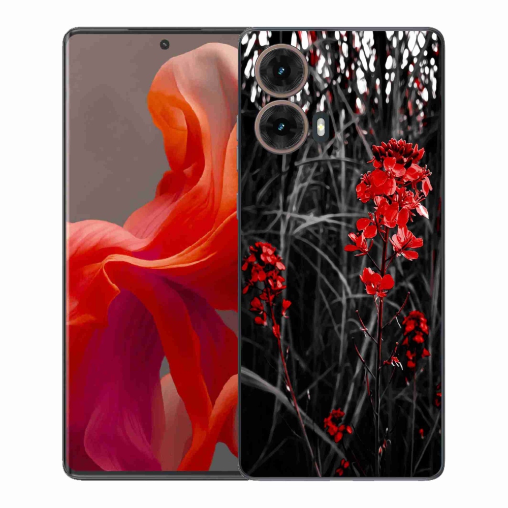 Gél védőburkolat mmCase Motorola Moto G85 5G - piros növényhez