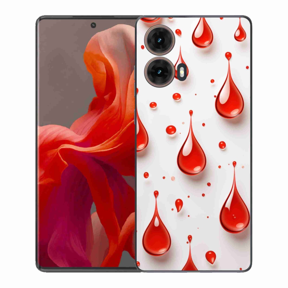 Gél védőburkolat mmCase Motorola Moto G85 5G - piros cseppek