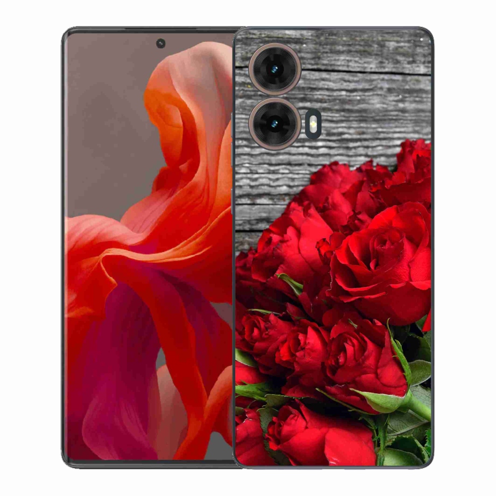 Gél védőburkolat mmCase Motorola Moto G85 5G - piros rózsa