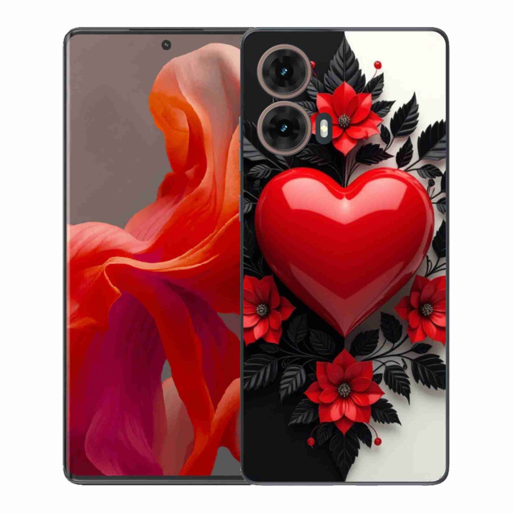 Gél védőburkolat mmCase Motorola Moto G85 5G - piros szív