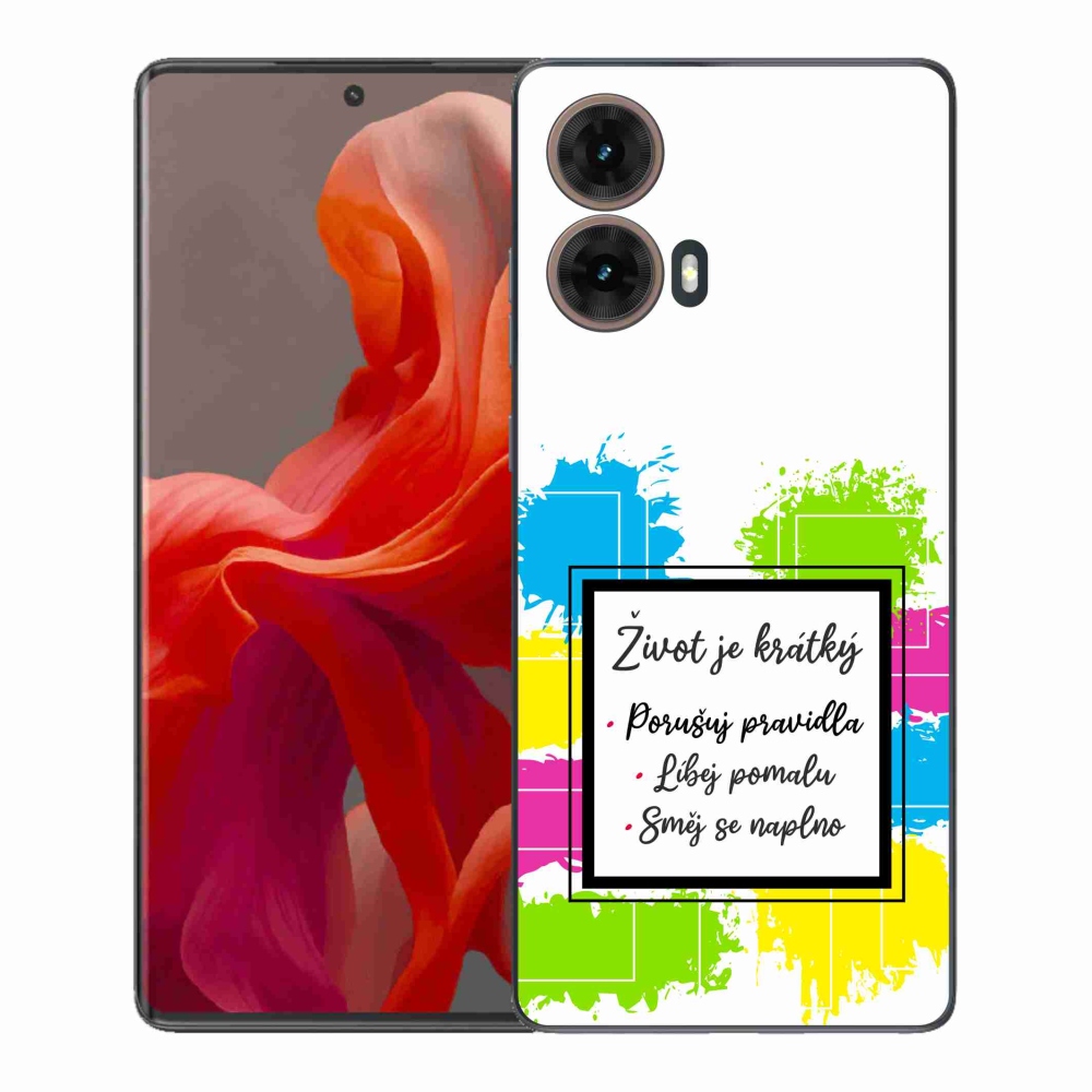 Gél borítás mmCase a Motorola Moto G85 5G készülékhez - Idézet 5 fehér háttér