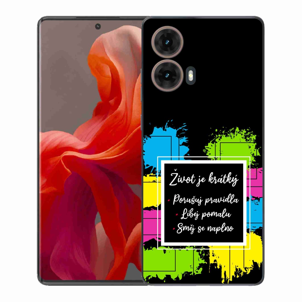 Gél borítás mmCase Motorola Moto G85 5G - Idézet 5 fekete háttér