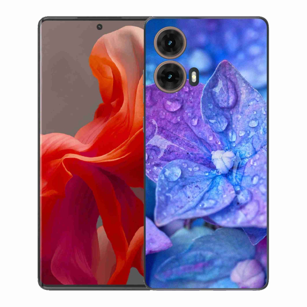 Gél védőhuzat mmCase Motorola Moto G85 5G - lila virág