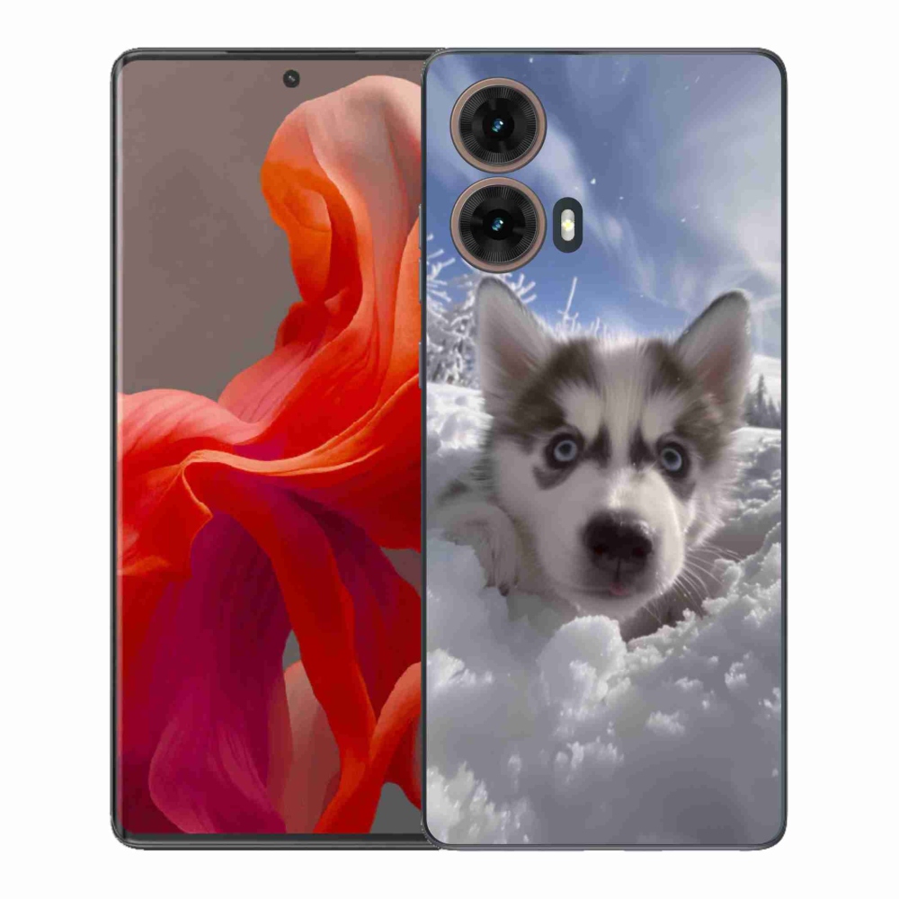 Gél borítás mmCase a Motorola Moto G85 5G-hez - husky a hóban