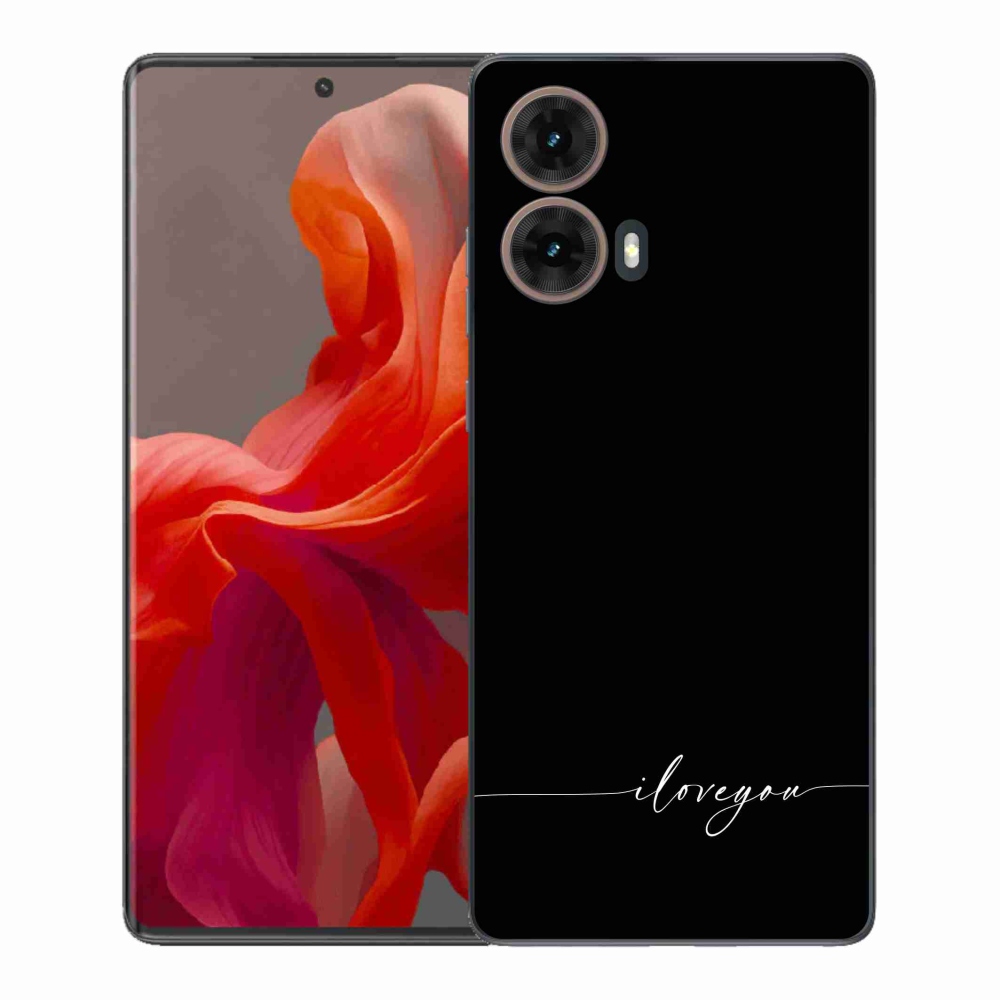 Gél borítás mmCase Motorola Moto G85 5G - Szeretlek fekete háttérrel