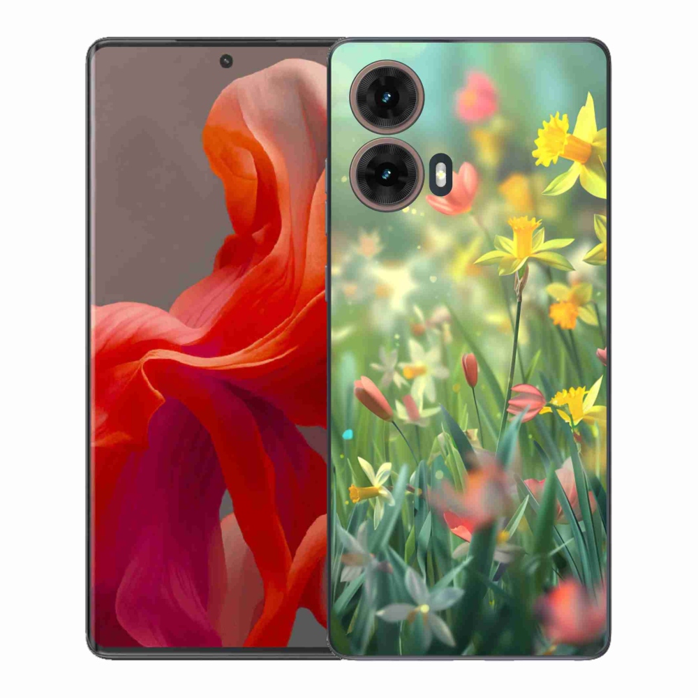 Gél borítás mmCase a Motorola Moto G85 5G-hez - tavaszi virágok